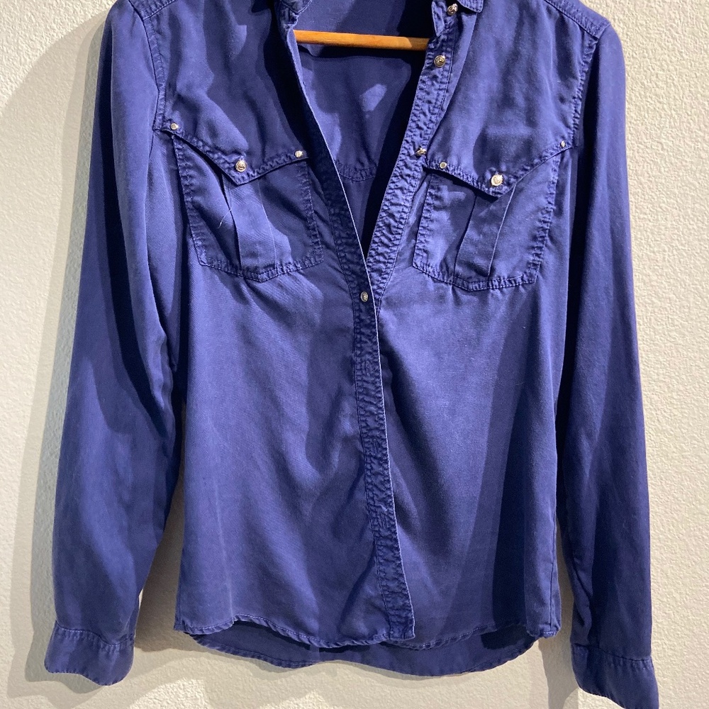 Blue Button Down - Picture 2 of 8